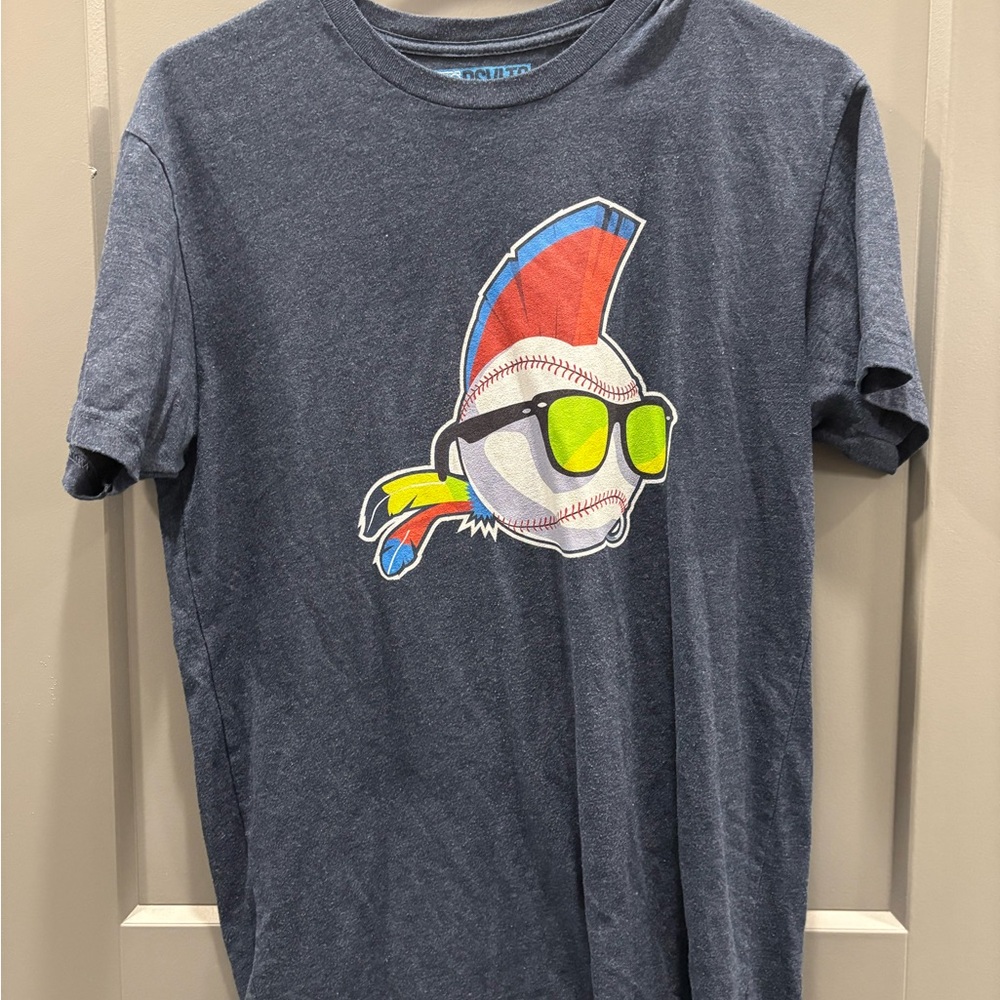 RSVLTS Gray and Blue Graphic Tee